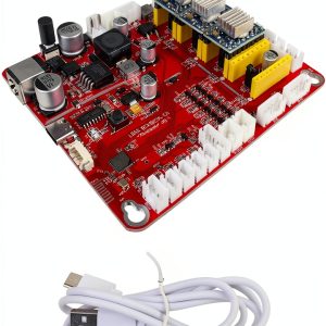 RATTMMOTOR CNC Controller Board 4 Axis GRBL Controller Board USB Port 12-24VDC CNC Router Engraving Machine Driver for DIY Mini CNC Wood Router Machine-0