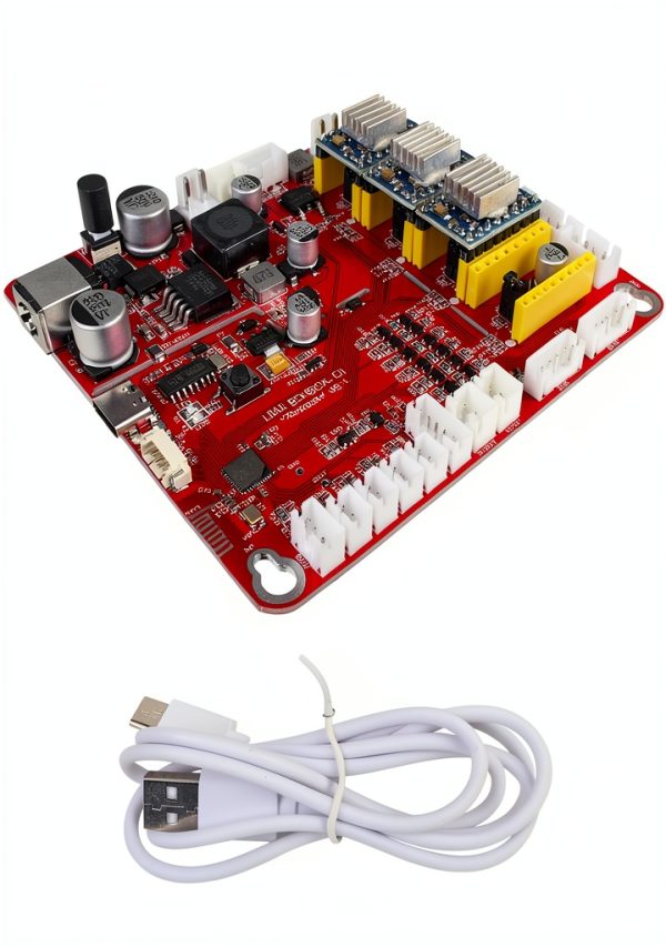 RATTMMOTOR CNC Controller Board 4 Axis GRBL Controller Board USB Port 12-24VDC CNC Router Engraving Machine Driver for DIY Mini CNC Wood Router Machine-0