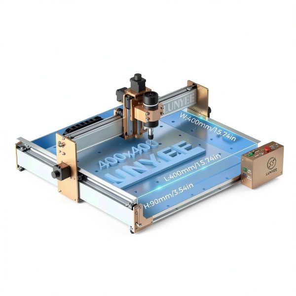 LUNYEE 4040 PRO CNC Router Machine, 3-Axis All-Metal with Ball Screw and Dust-Proof X/Y Axis, GRBL Control, 15.7” x 15.7” x 3.1” Working Area for Wood, Metal, Acrylic Engraving & Cutting-2