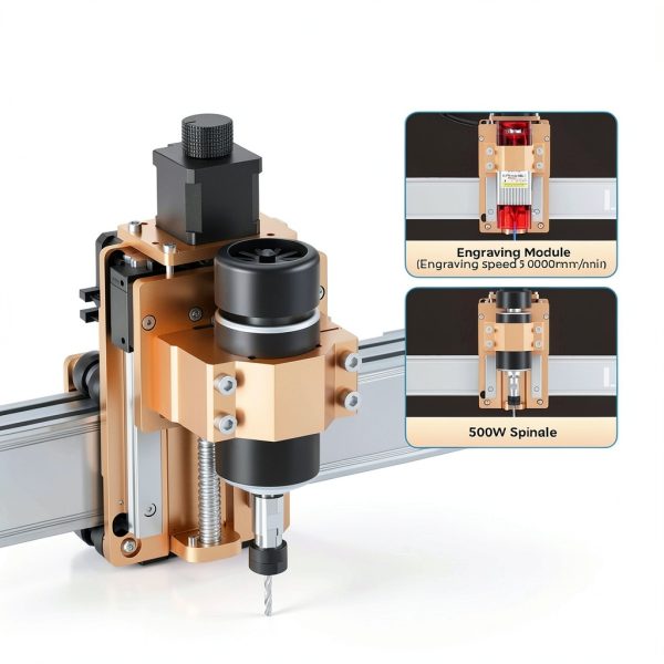 LUNYEE 4040 PRO CNC Router Machine, 3-Axis All-Metal with Ball Screw and Dust-Proof X/Y Axis, GRBL Control, 15.7” x 15.7” x 3.1” Working Area for Wood, Metal, Acrylic Engraving & Cutting-3