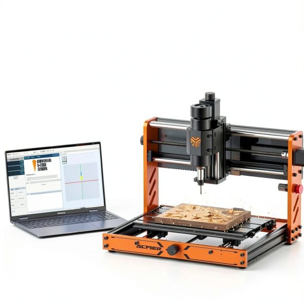 CNC Router Machine, ACMER Ascarva 3 S 500W CNC Milling Machine, Working Area 11.81” x 7.09” x 3.07” for Wood Plastic Metal Acrylic MDF Nylon Carving Cutting-4
