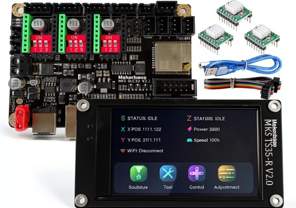 MKS DLC32 ESP32 GRBL Shield with 3.5inch Touchscreen - Makerbase Board-0