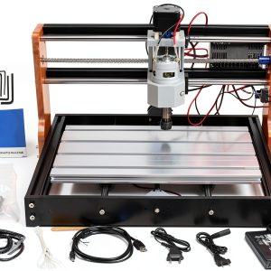 RATTMMOTOR Upgrade 3018-PRO CNC Wood Router Machine Kit 3 Axis GRBL DIY Mini CNC Engraver Milling Machine+Emergency Stop and Limit Switch for Cutting Plastic Acrylic PVC PCB Wood-0