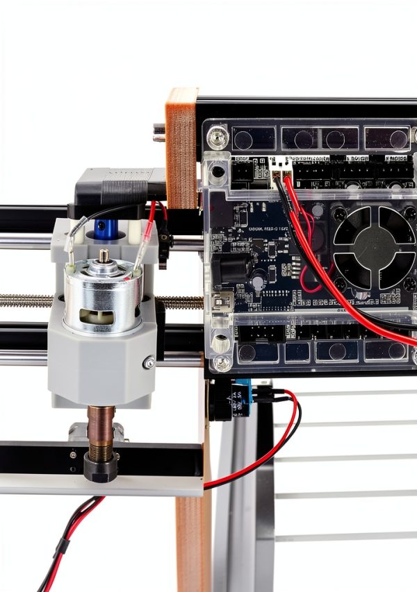 RATTMMOTOR Upgrade 3018-PRO CNC Wood Router Machine Kit 3 Axis GRBL DIY Mini CNC Engraver Milling Machine+Emergency Stop and Limit Switch for Cutting Plastic Acrylic PVC PCB Wood-8