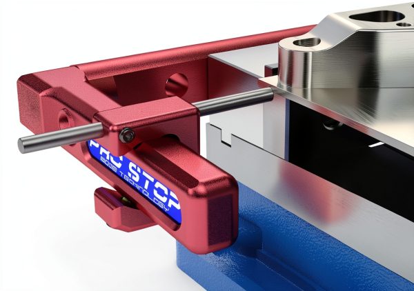 Pro Vise Stop Single Side 6" Edge Technology Red Anodized Stop-1