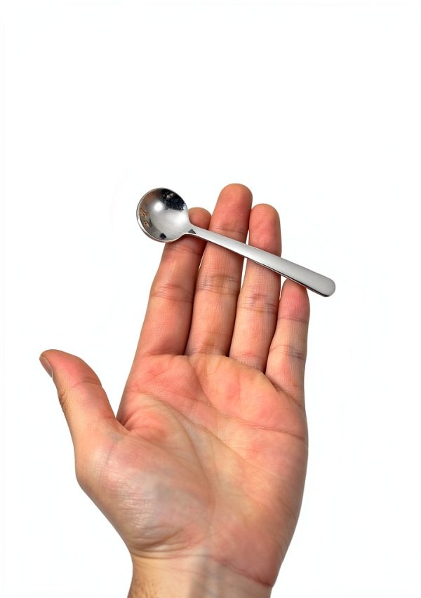 8 Pcs Small Spoons for Spice Jars, Condiment Spoons, 3.3 Inch Easy to Hold & Clean Stainless Steel Spice Spoon for Sugar, Salt, and Honey, Silver-1
