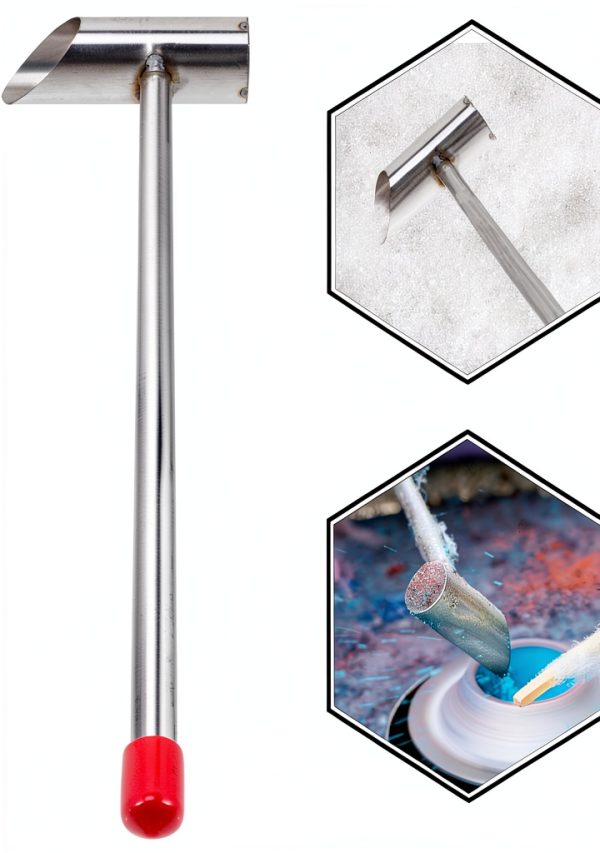 Luxshiny Multi-Function Stainless Steel Sugar Scoop 2-Pack Long Handle Marshmallow Candy Supply Spoon for Cotton Candy Floss and Dessert Serving-1